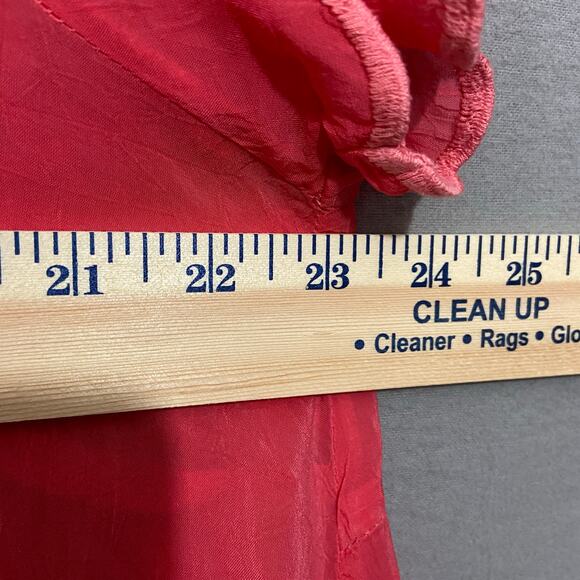 Johny Was Mikones Tunic Top Coral Floral Embroidered Size XL - Picture 10 of 10